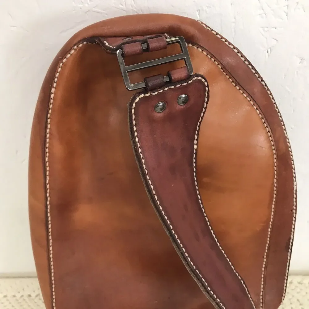 Artisan Colorblock leather cross body Sling bag mini Teardrop backpack